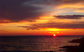 Wallpaper Sonnenuntergang bei Martinšcica, Cres