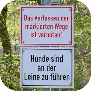 Schild Wahner Heide